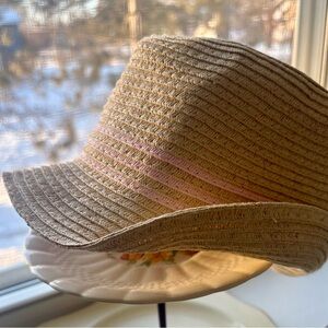 Tan and Pink Women's Hat